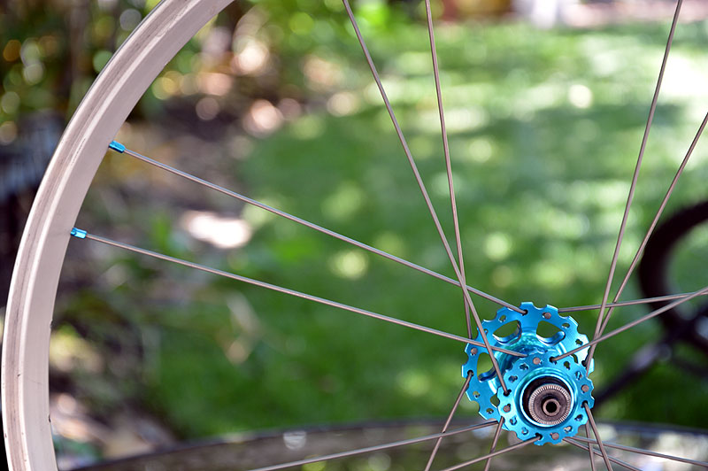 32 spoke rim and hub laced with only 16 spokes in pairs