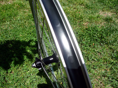 Picture of rim with a couple of layers of electrical tape in preparation for ghetto tubeless conversion