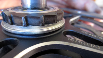 Closeup picture of A2Z freehub teeth