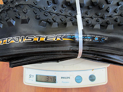 Continental Twister Supersonic 1.9 on scale weighing in at 346g
