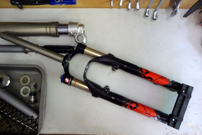Rock shox SID Race 2009 at 80mm travel soon to be converted to 100mm